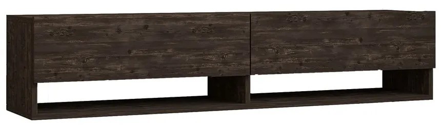 Antracytowa szafka pod TV 141x31x30 cm Arges – Kalune Design