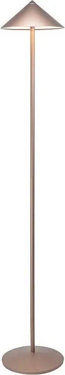 Zafferano Pina XXL lampa podłogowa LED 6 W, akumulatorowa, IP65, dotykowy ściemniacz, magnetyczna głowica, do wnętrz i na zewnątrz, brązowa