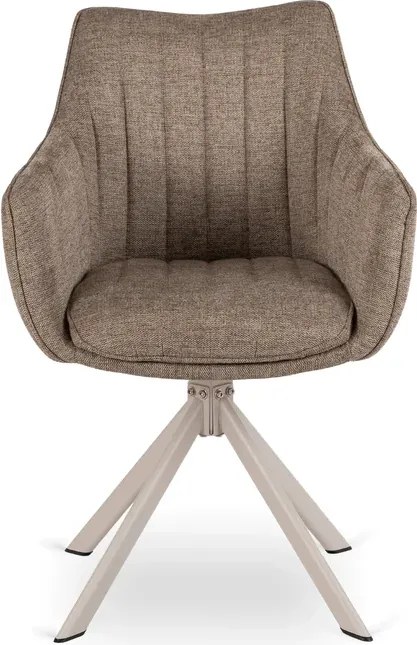 Zestaw Stół Rozkładany VERONA 160-240 cm Biały Marmur/Kaszmir i 4 Krzesła ASPEN 2 Beżowe