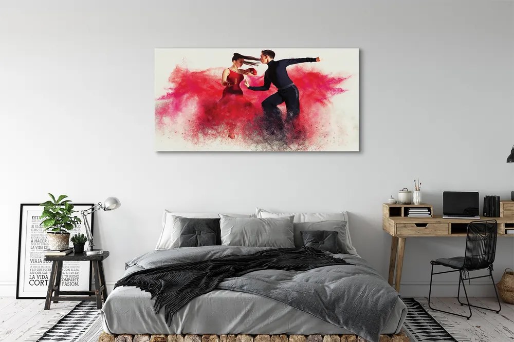 Duży obraz na płótnie Taniec w Czerwonym Dymie