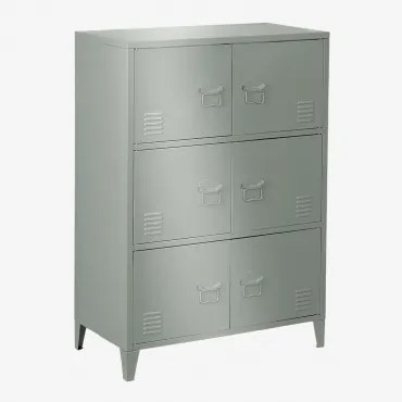 Cajoniera Szafka Z 6 Drzwiami 80x40 Cm Ze Stali Pohpli Awokado - Sklum