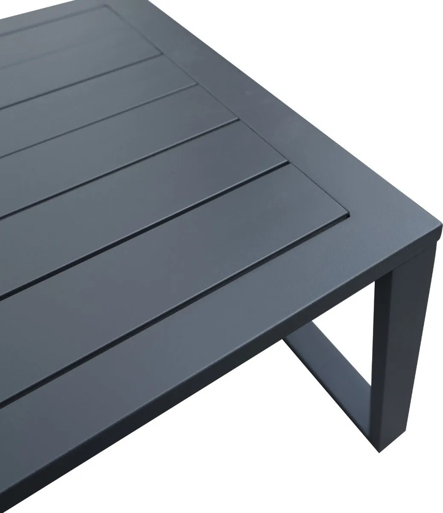 Zestaw mebli ogrodowych antracyt tarasowy 4 el. aluminiowych sofa, kanapa