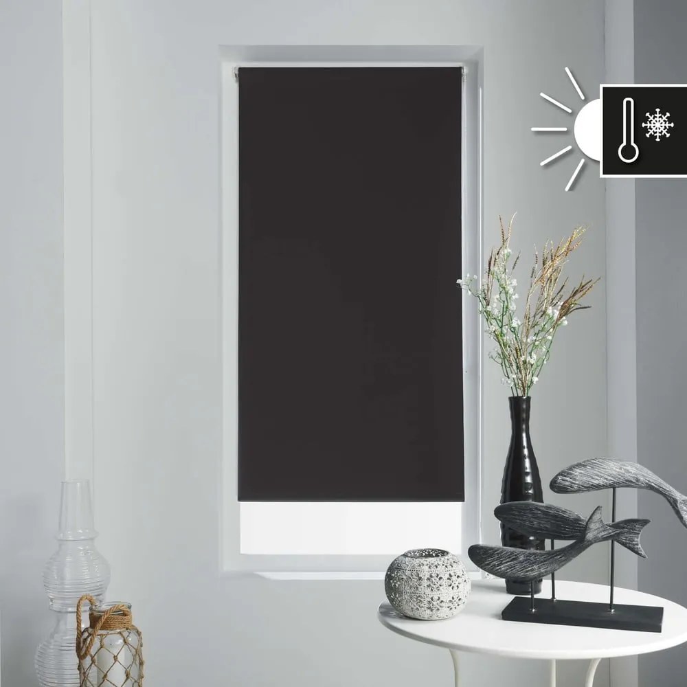 Czarna tekstylna roleta 60x90 cm Occult – douceur d'intérieur