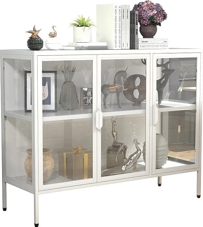 Stalowa szklana obudowa boczna Floka L