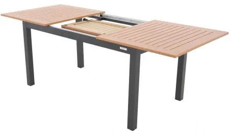 EXPERT WOOD antracyt - stół ogrodowy rozkładany aluminiowy 220/280 x 100 x 75 cm