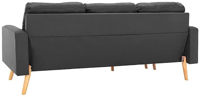 3-osobowa ciemnoszara sofa z podnóżkiem - Muria 4Q
