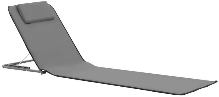 Składane szare maty plażowe P2-T92