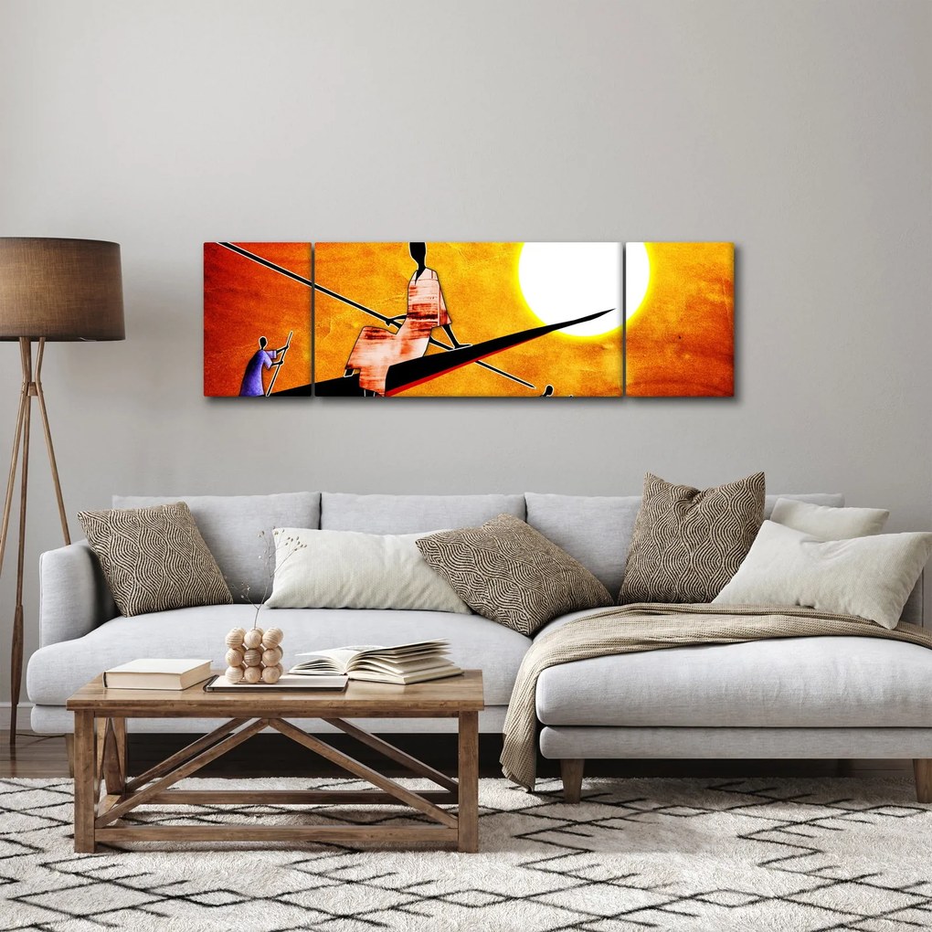 Obraz z okresu starożytnego malarstwa (170x50 cm)