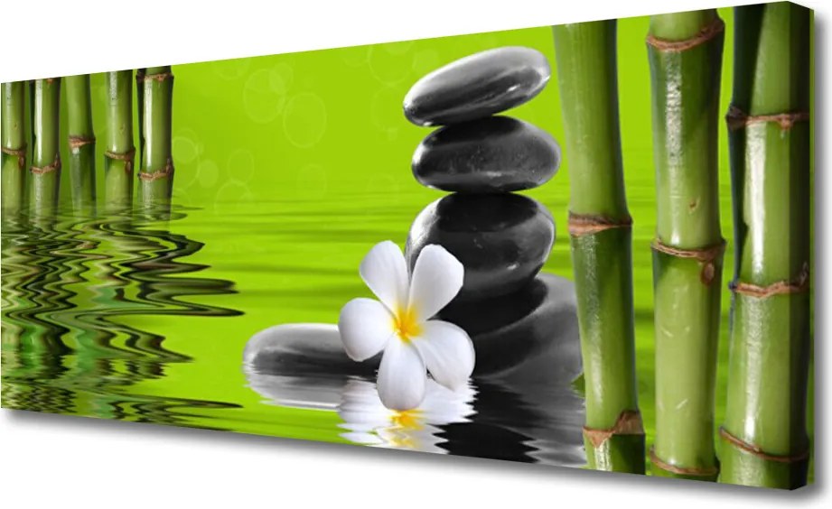 Obraz na płótnie Spokój Zen: Bambus i Kamienie
