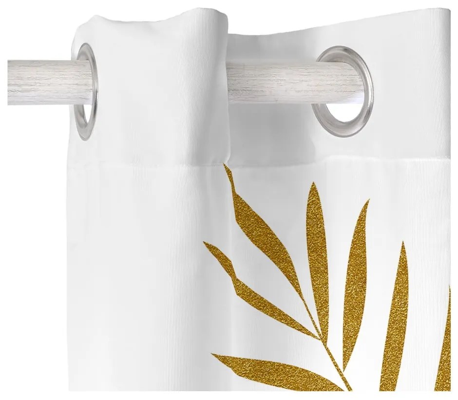 Biała zasłona 140x300 cm Foliage – Blanc