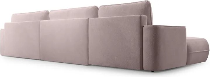 Narożnik FUEGO XL wolnostojący układ U z funkcją spania w tkaninie Bubble 08 DomoHome