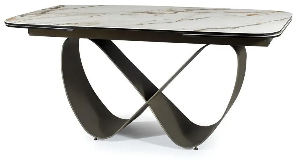 STÓŁ INFINITY CERAMIC BIAŁY AMBER BIANCO/MIEDZIANY 160(240)X95 SIGNAL