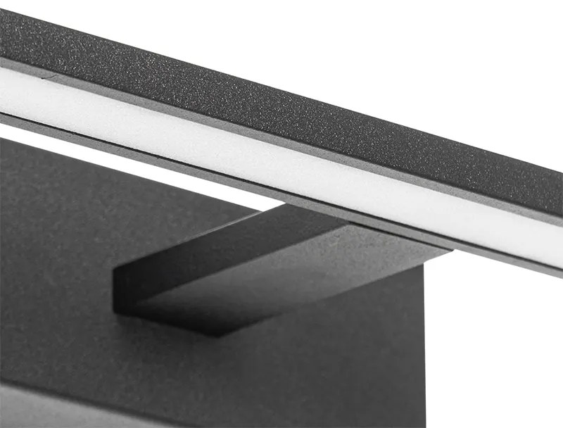 Nowoczesna lampa ścienna czarna 62 cm z wbudowaną diodą LED IP44 - Jerre Nowoczesny Oswietlenie wewnetrzne