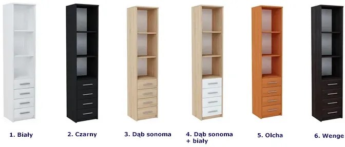 Klasyczny regał do salonu olcha R0-R63