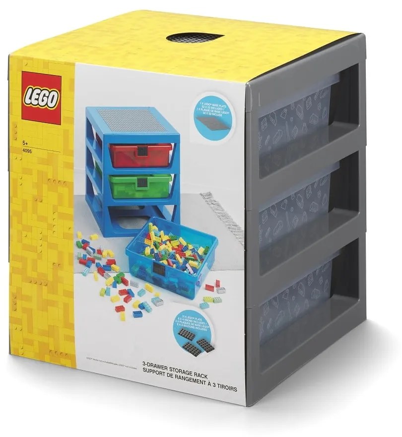 Szary organizer z 3 szufladami Storage - LEGO®