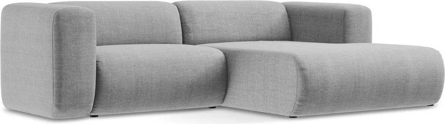 Jasnoszary narożnik (prawostronny/z szezlongiem) Ekahi – Makamii