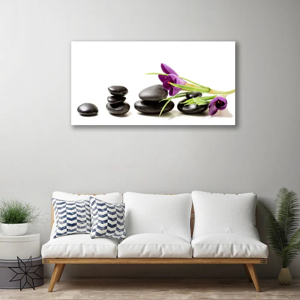 Obraz canvas Pierwsze Krokusy w Akwareli