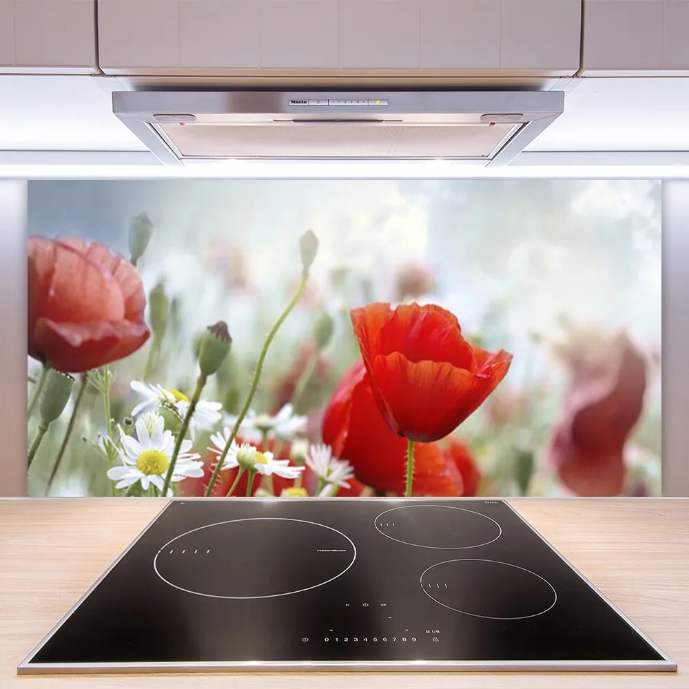 Panel Szklany Płatki Kwiatów w Makro