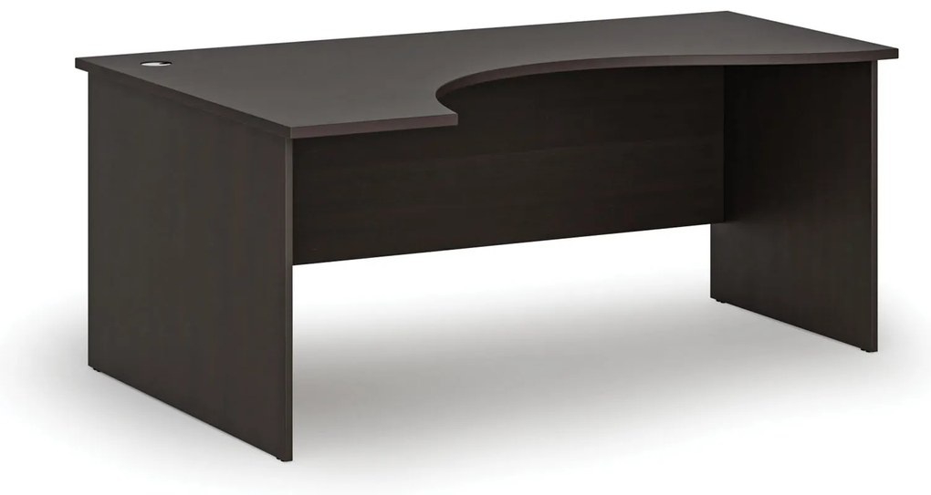 Ergonomiczne biurko PRIMO WOOD, 180x120 cm, lewe, wenge