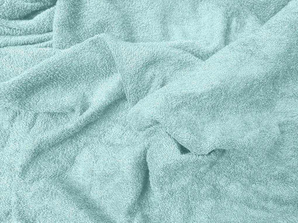 PrzytulneMieszkanie.pl Prześcieradło frotte miętowe 90 x 200 cm