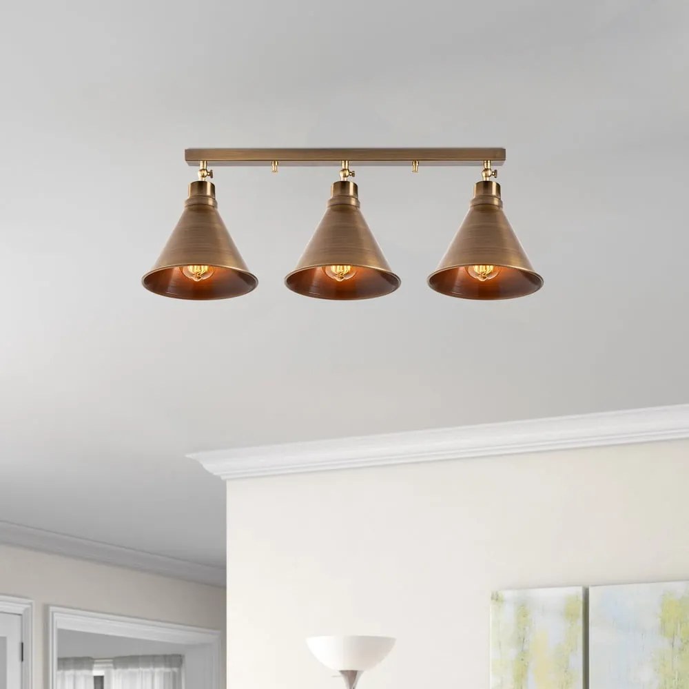 Lampa sufitowa w kolorze brązu z metalowym kloszem ø 20 cm Tramino – Opviq lights