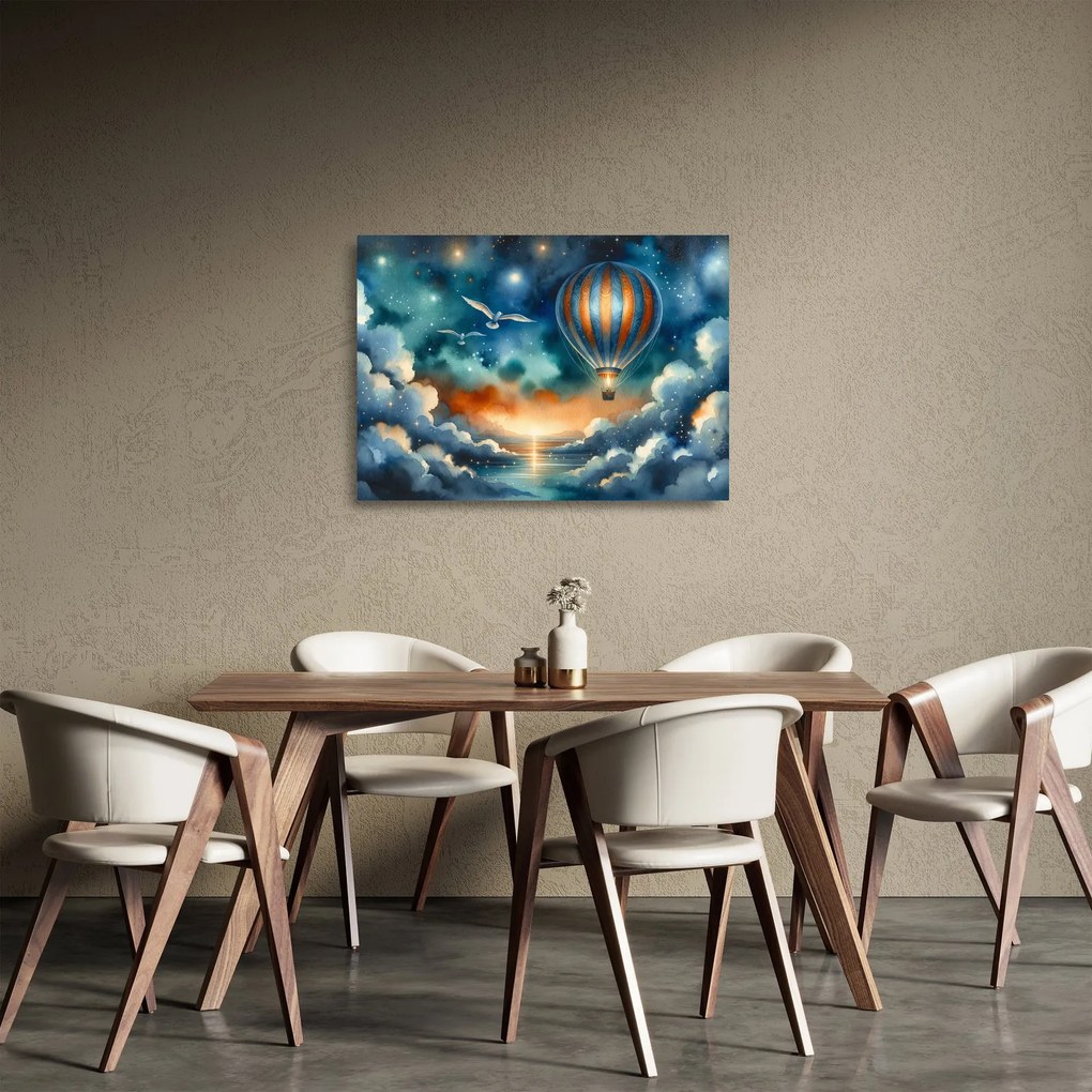 Obraz na szkle - Lot pod nocnym niebem (70x50 cm)