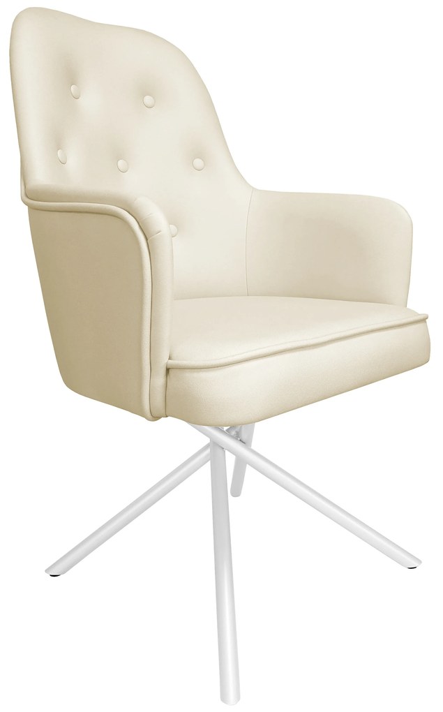 Krzesło SARA podstawa Krzyżak biała Vega02