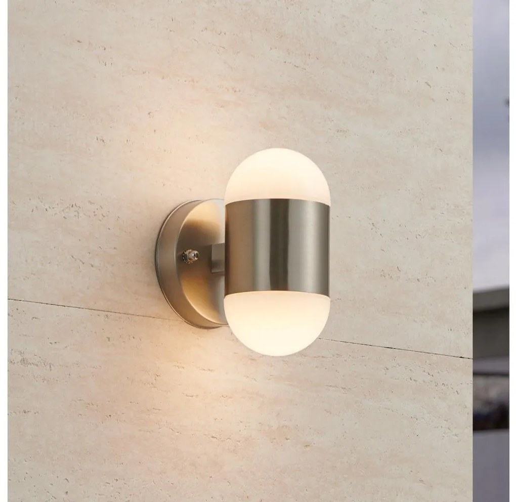 Eglo 75392 - Zewnętrzny kinkiet LED MEROLA 2xLED/3,7W/230V IP44 chrom matowy