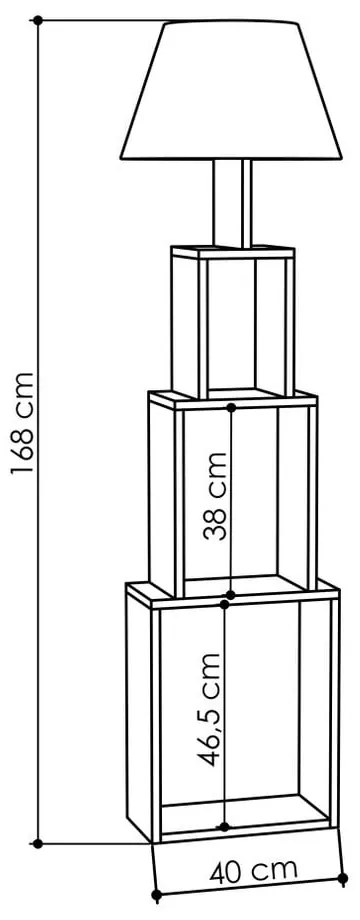 Lampa stojąca z jasnoszarym abażurem Homitis Tower