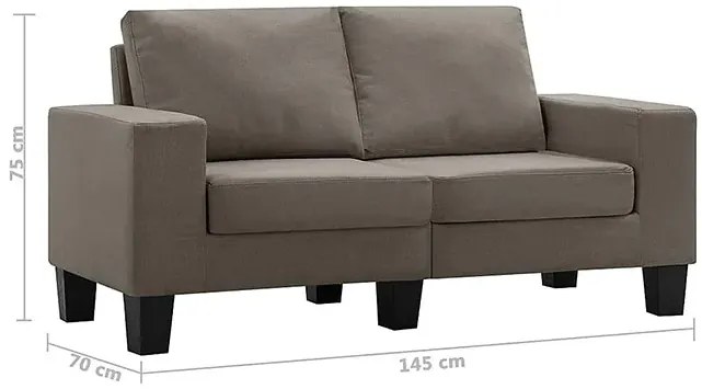 2-osobowa sofa taupe z podłokietnikami - Magnex 2Q