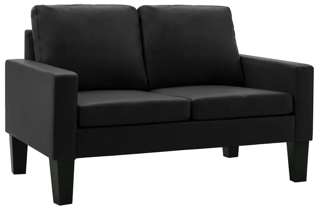 Nowoczesna czarna sofa dwuosobowa - Clorins 2X