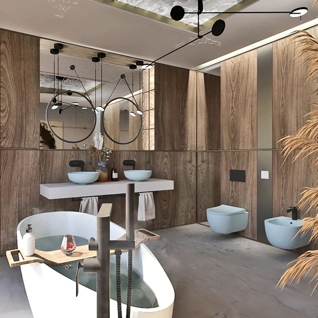 Bateria umywalkowa podtynkowa czarna CONCEPCION black