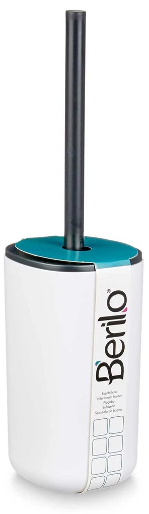 Szczotka do wc w plastikowym, zamykanym pojemniku, 9,6 x 35 cm