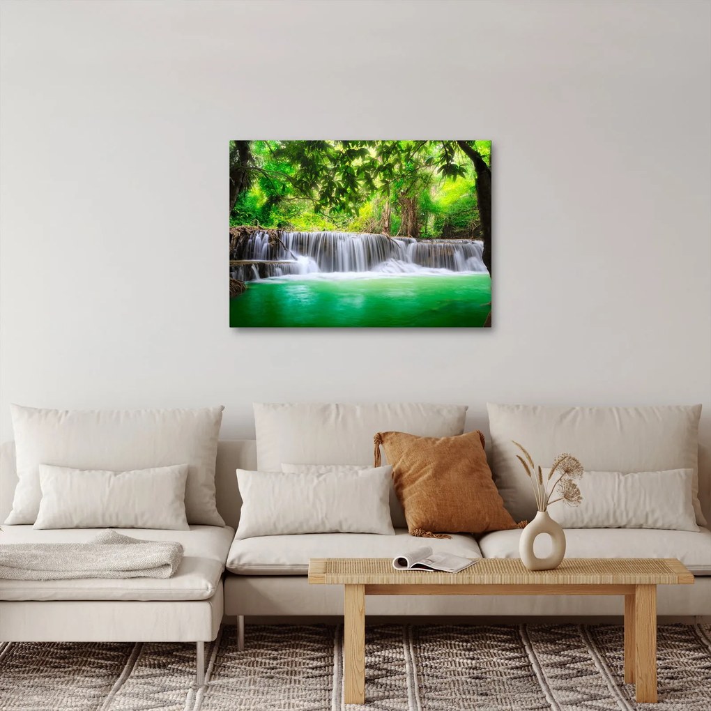 Obraz wodospadu w Kanchanaburi, Tajlandia (70x50 cm)
