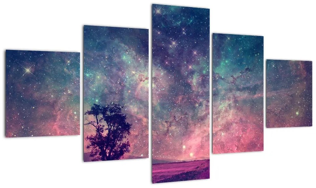 Obraz - Nieziemskie nocne niebo (125x70 cm)