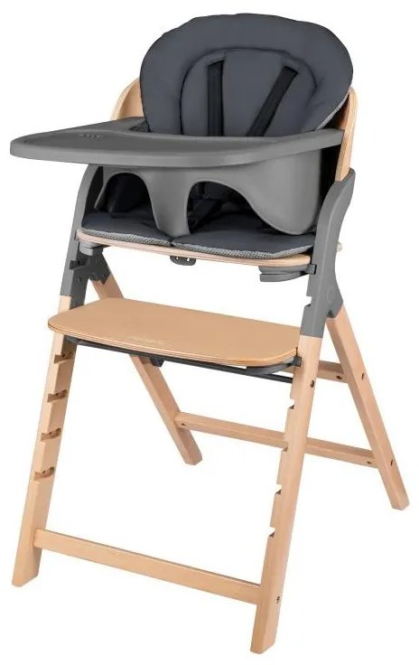 Lionelo - Krzesełko dziecięce do karmienia 3 w 1 MEGAN Szare drewno