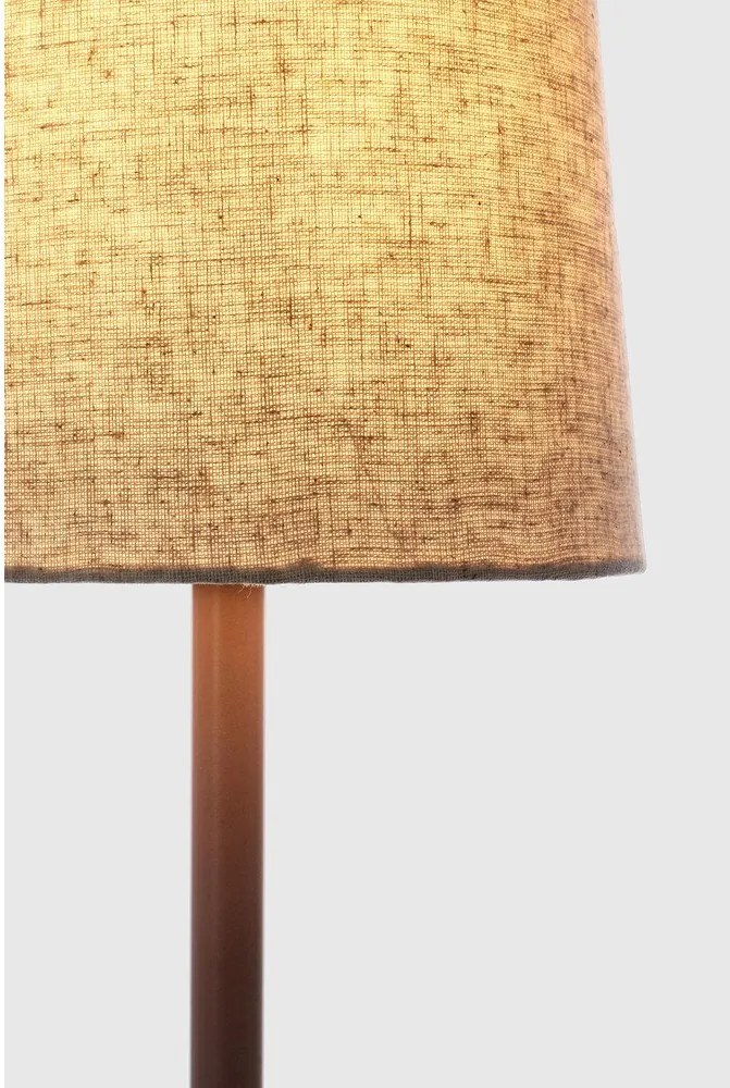 Beżowa metalowa lampa stołowa z tekstylnym kloszem (wysokość 60 cm) Assam – Bizzotto
