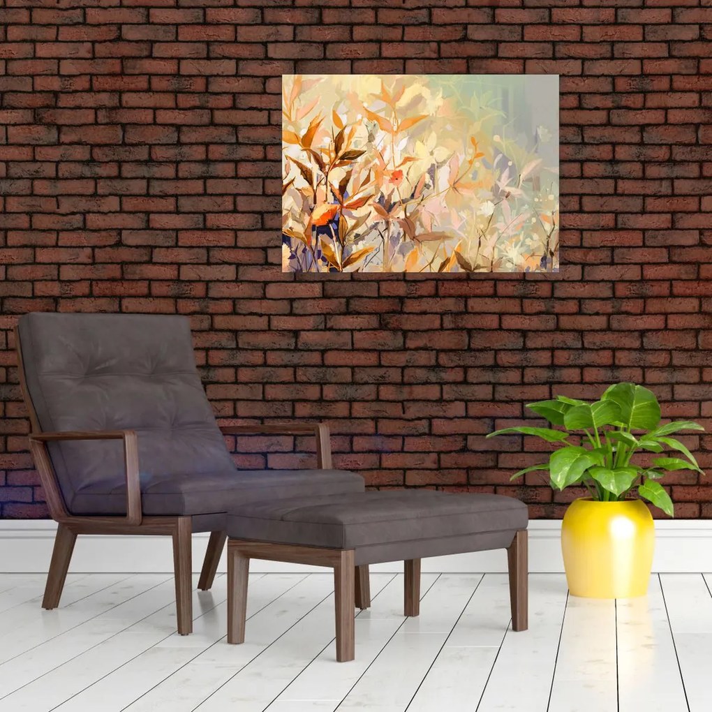 Obraz - Malowane rośliny (70x50 cm)