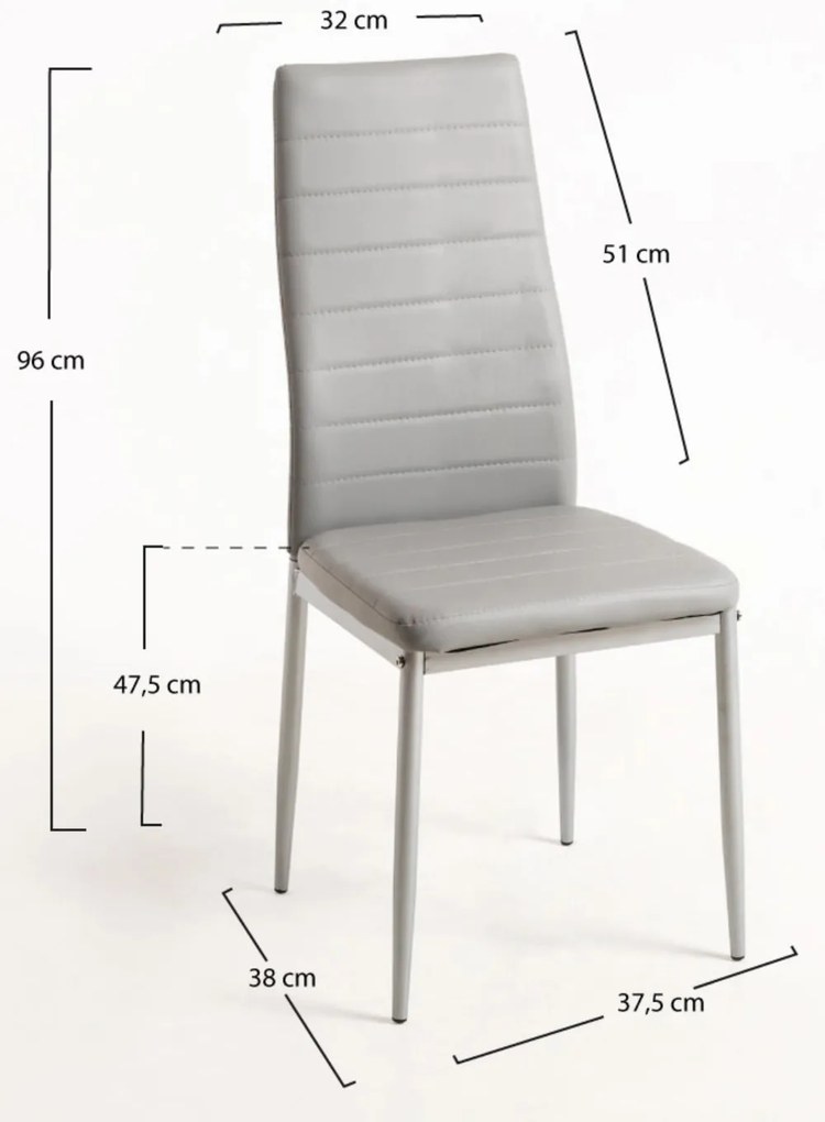 Pakiet 4 krzese Lauter ze sztucznej skóry