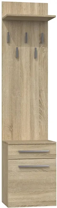 Wieszak Z Szafką Na Buty Dąb Sonoma W6-E74