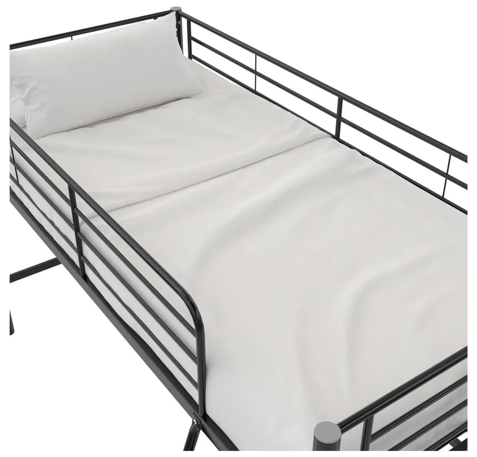 Czarne podwyższone łóżko dziecięce 90x200 cm Jodie – Støraa