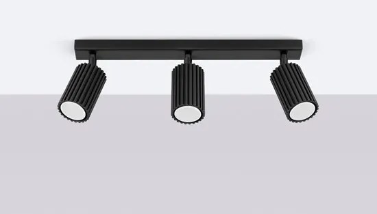 Loftowa czarna lampa sufitowa - D307-Avium