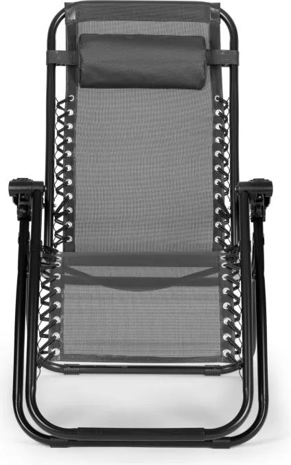 Składany leżak ogrodowy, tarasowy Rimini 009, szary