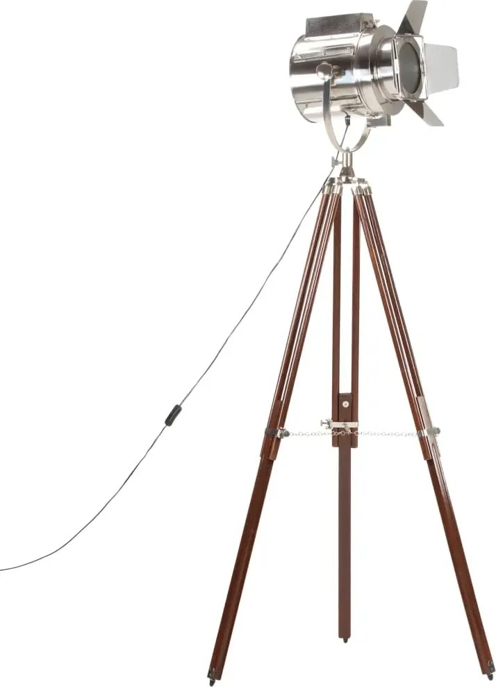 Drewniana retro lampa podłogowa regulowana - EX189 N5-P07