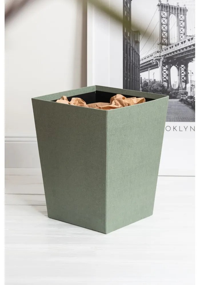 Zielononiebieski biurowy kosz na śmieci Sofia Canvas Paper Laminate – Bigso