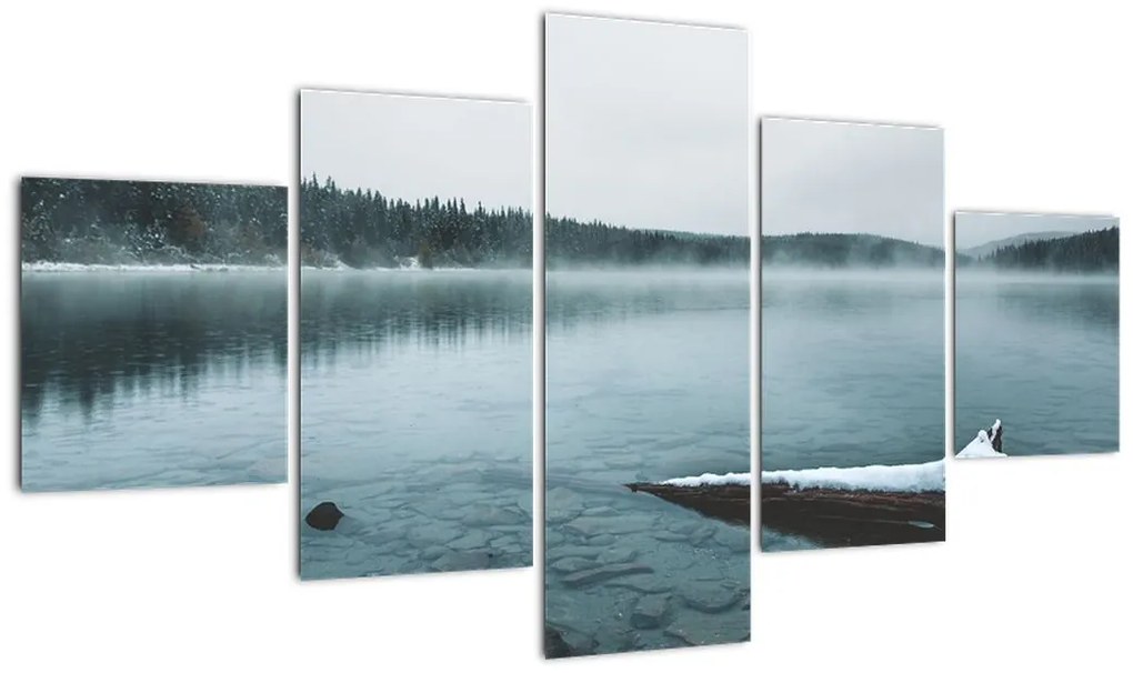 Obraz - lodowe nordyckie jezioro (125x70 cm)