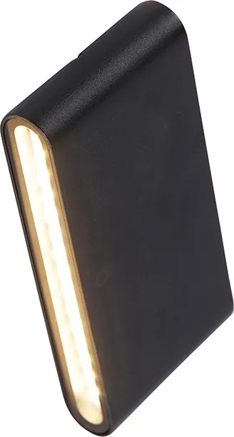 Nowoczesna lampa ścienna zewnętrzna czarna 17,5 cm z LED IP65 - Batt