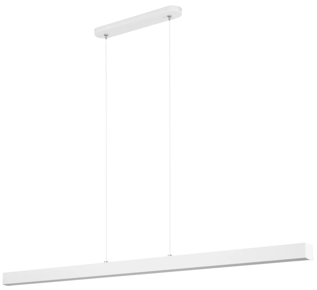 Biała lampa wisząca LED 116cm z metalu W116LED-4K-WEIß wymienny LED wy