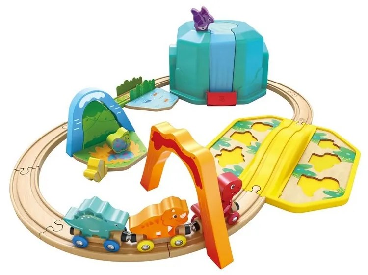 Hape Kolejka z wagonikami - Dinozaury