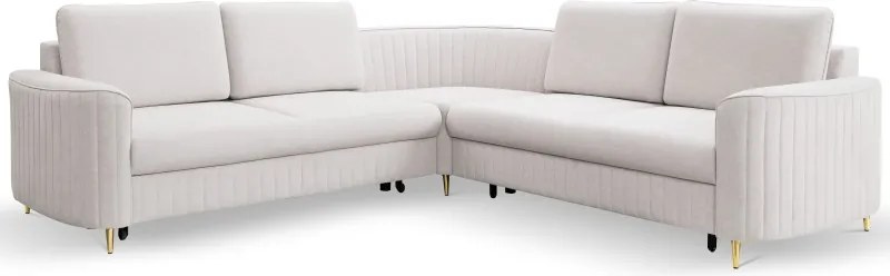 Narożnik LAREN nowoczesna sofa z funkcją spania pojemnik na pościel prawa strona CASTEL 04 251x251x85 cm
